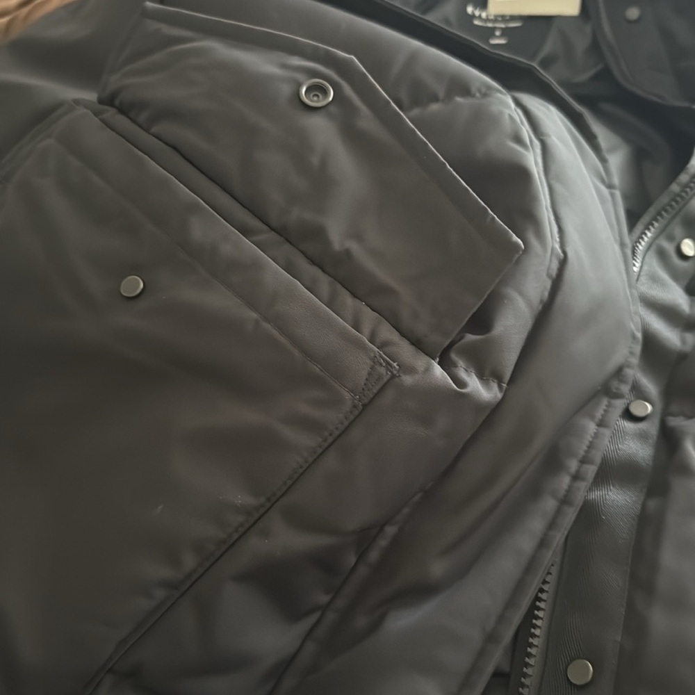 NEW Everlane Renew Long Black Puffer Coat w Hood S - Picture 8 of 16